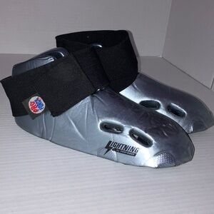 Kids Taekwondo Karate Sparring Gear Foot Guard Shoes‎ Gray Size 3-4
